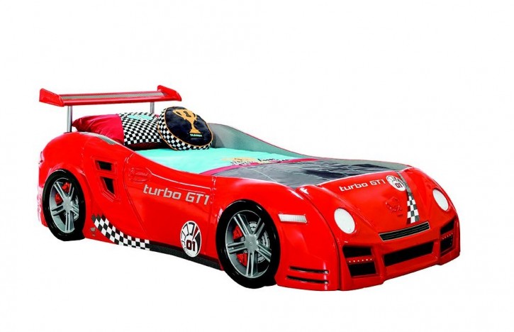 Autobett Turbo GT1 rot mit LED für Kinderzimmer Bett