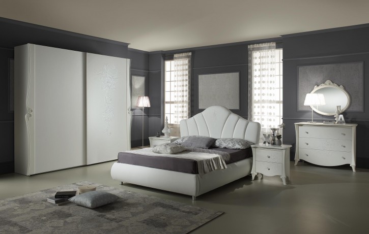 Schlafzimmer Doria in weiss elegant Moderne Möbel
