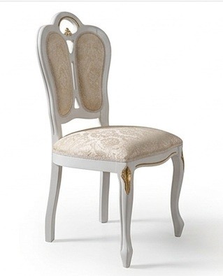 Stuhl Betty Sedia Giglio Weiss Gold Barock