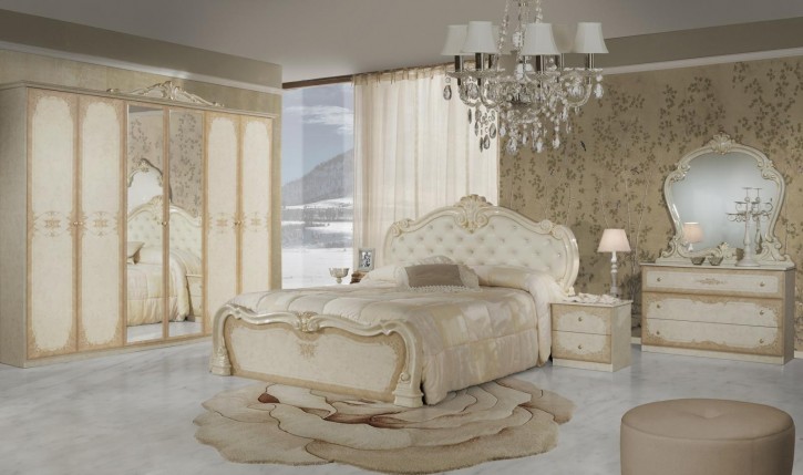 Schlafzimmer Tolouse in beige gold