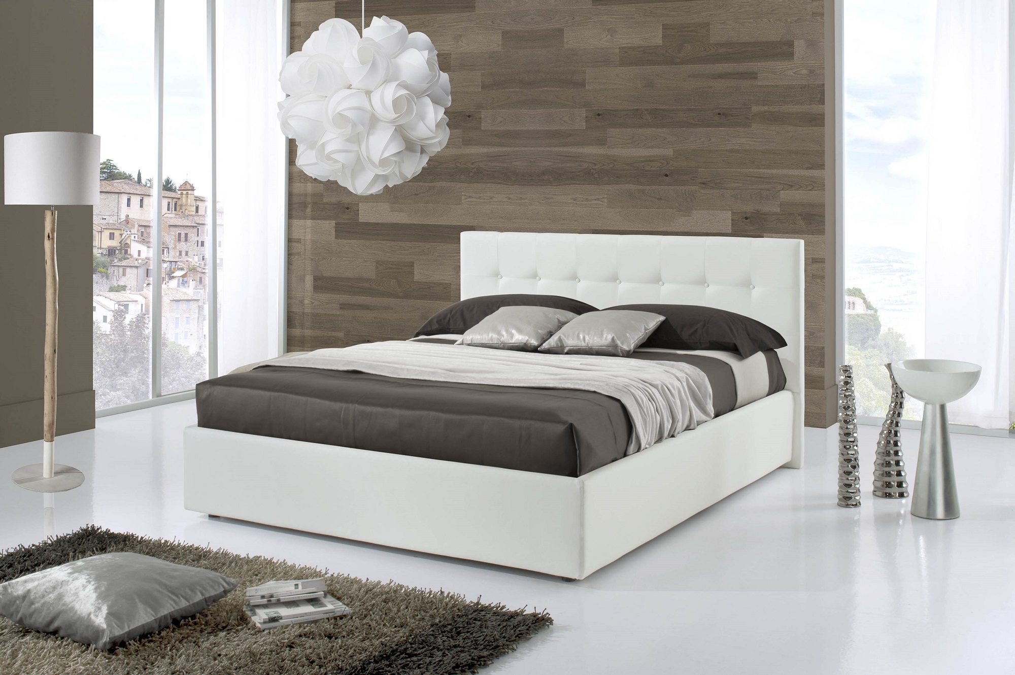 Bett Nevada 160x200 cm Polsterbett in weiss-Ne-160-W Bett Nevada 160x200 cm Polsterbett in weiss-Ne-160-W