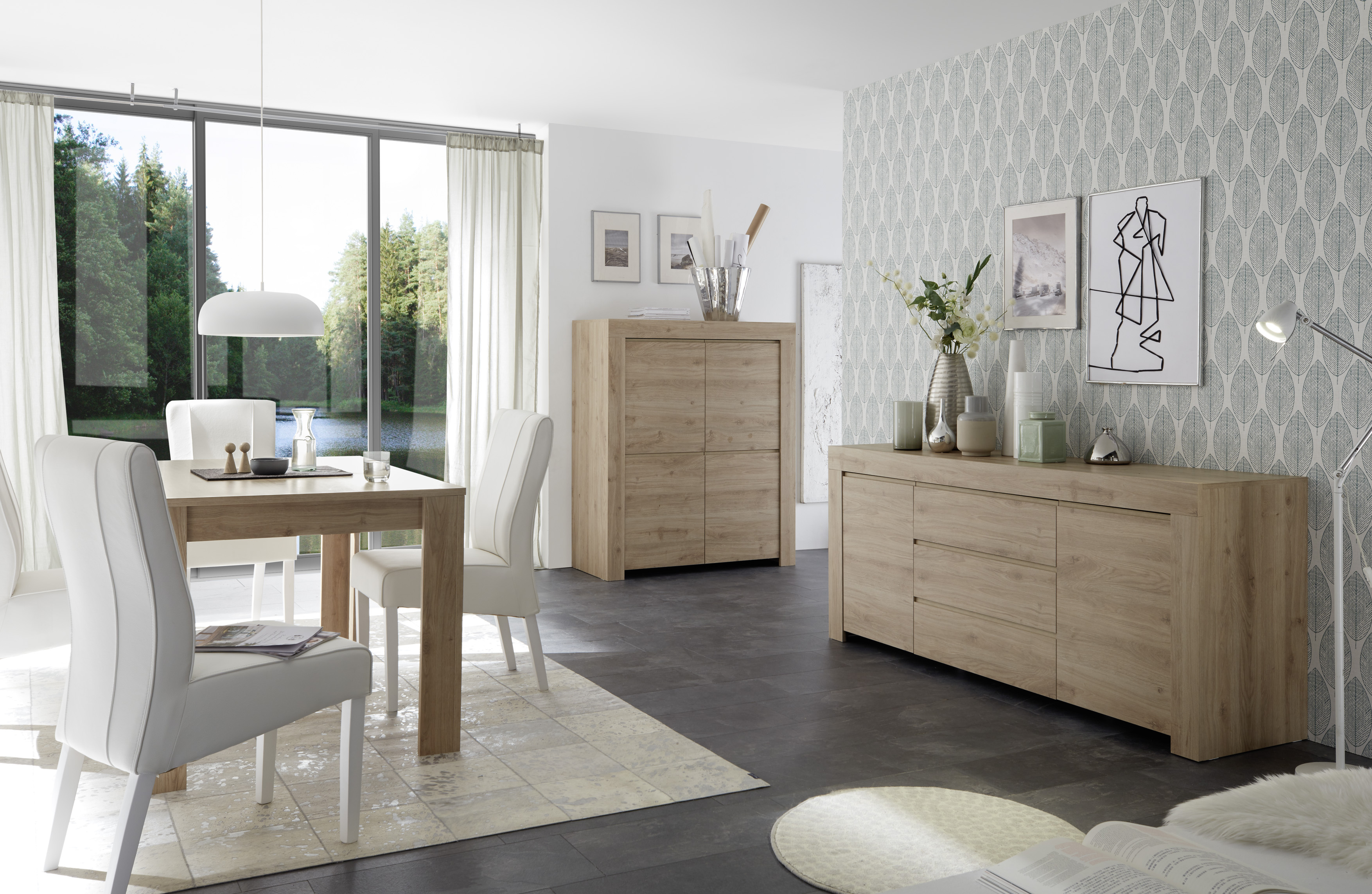 Esszimmer Set Fren in eiche Highboard-202438-04-07/342438AL-10