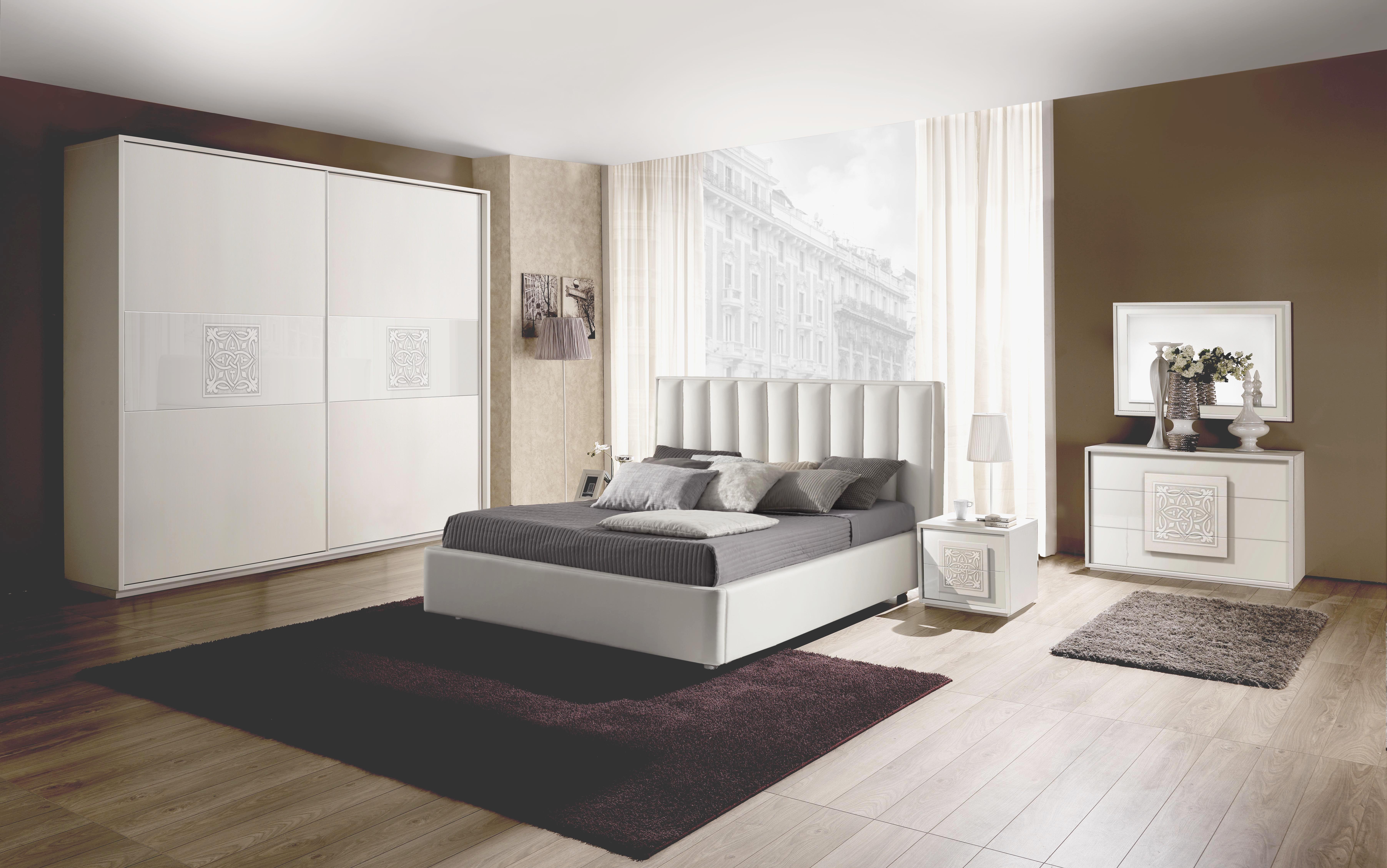 Schlafzimmer Set Dama in Weiß Modern Design 10x10 cm / mit