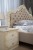 Schlafzimmer Adel in beige mit Polsterung creme Barock mit 7-Zonen Matratze Höhe 20 cm