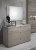 Schlafzimmer Agata modern in grau buche Set 160x190 cm / mit Lattenrost 26 Leisten