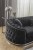 Ecksofa Elite Chesterfield in schwarz silber