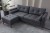 Sofa Set Kraft 3-teilig Leinenstoff Modern anthrazit