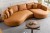 Ecksofa Venedik Nubuk Kunstleder beige orange