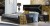 Schlafzimmer Elegance in schwarz gold mit 7-Zonen Matratze Höhe 20 cm / ohne Lattenrost / mit Schrank 4 türig
