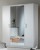 Schlafzimmer Ambra in weiss modern mit 7-Zonen Matratze Höhe 20 cm / mit Schrank 6 türig / 140 x 190 cm