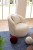 Couch Set Elips Strickstoff Grau Creme 2-teilig