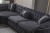 Ecksofa Elite Chesterfield in schwarz silber
