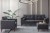 Sofa Set Kraft 3-teilig Leinenstoff Modern anthrazit