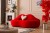 Sofa Lippen Mund Lips in rot Sitzgarnitur