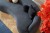 Couch Set Elips Strickstoff Grau Creme 2-teilig