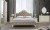 Schlafzimmer Adel in beige mit Polsterung creme Barock mit 7-Zonen Matratze Höhe 20 cm