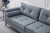 Sofa-Set Kraft 3-teilig Leinenstoff Modern hellgrau
